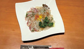 海と日本プロジェクトのコラボメニュー 秋田県産真鯛を使った「真鯛のカルパッチョ」